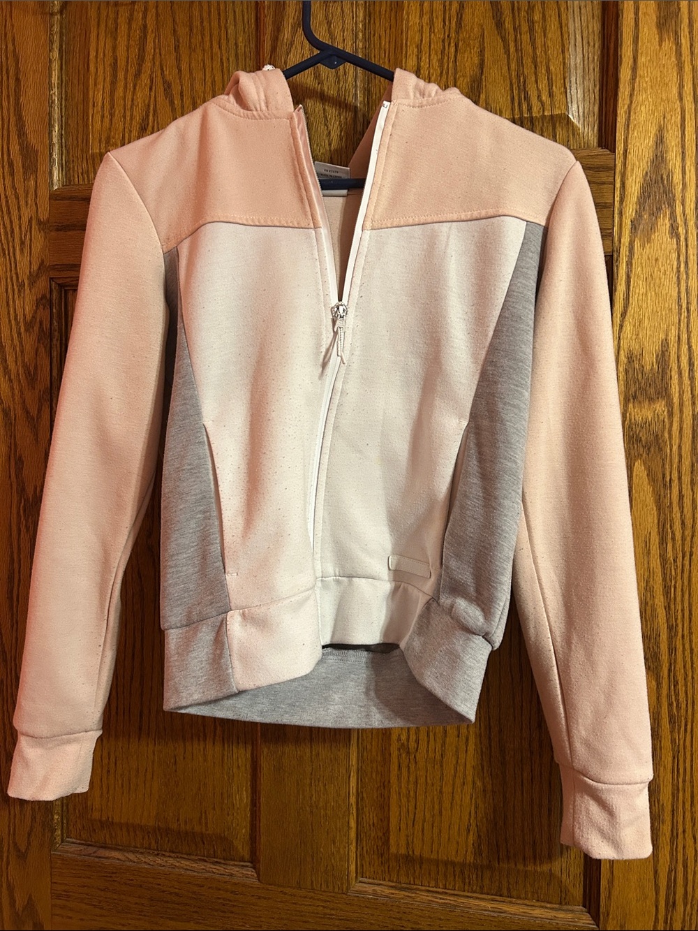 South Pole Pink, White & Gray Hooded Colorblock Jacket